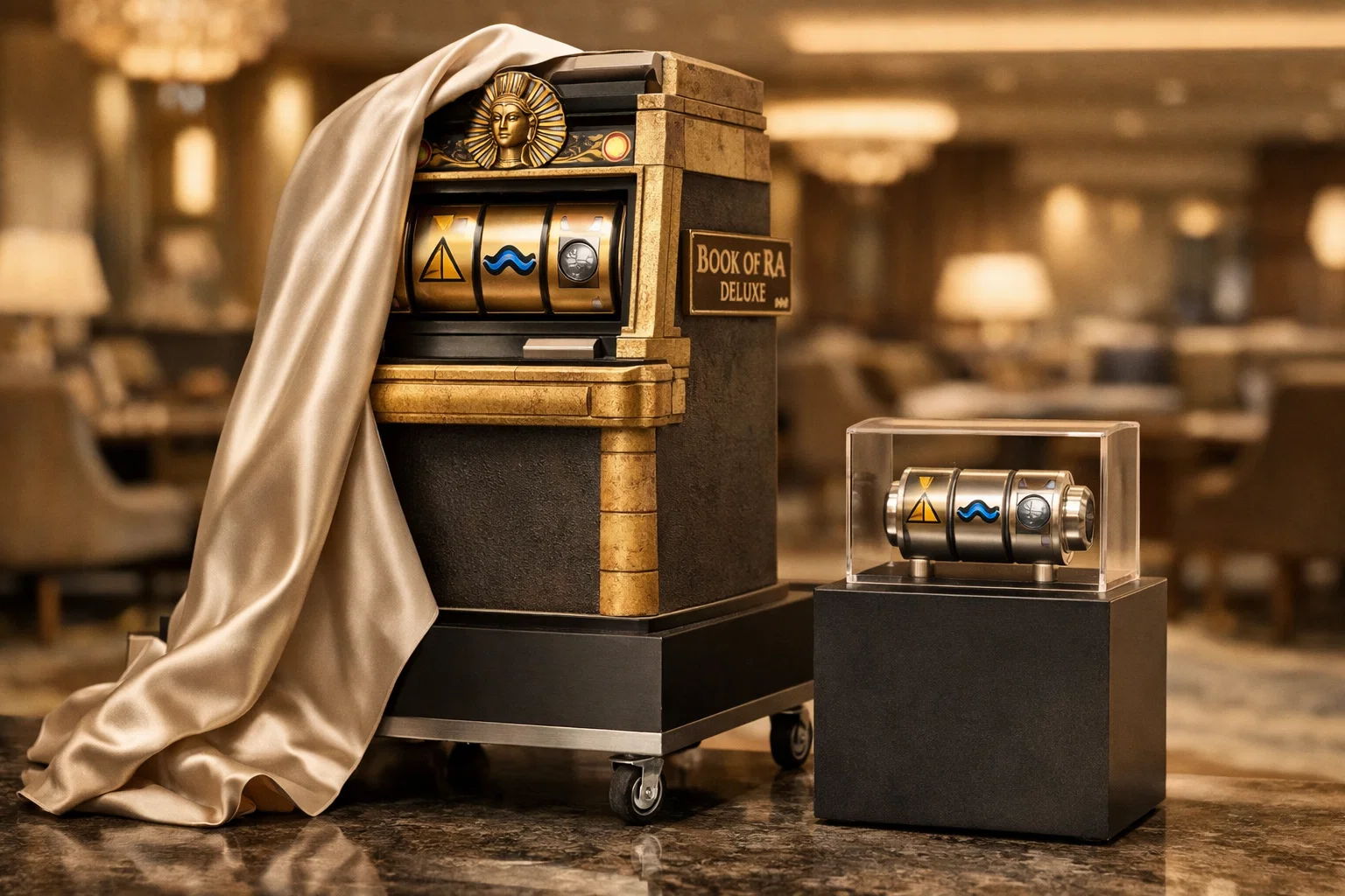 Adventurer exploring tomb Book of Ra Deluxe
